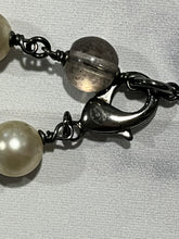 Load image into Gallery viewer, Chanel Silver Tone Strass Chain Long Necklace