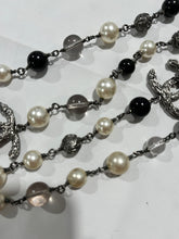 Load image into Gallery viewer, Chanel Silver Tone Strass Chain Long Necklace