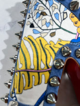 Load image into Gallery viewer, Christian Louboutin Blue Suede Spike Sandals Mules