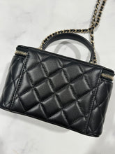 Load image into Gallery viewer, Chanel Classic Black Lambskin Top handle Vanity Bag