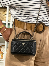 Load image into Gallery viewer, Chanel Classic Black Lambskin Top handle Vanity Bag