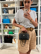 Load image into Gallery viewer, Chanel Classic Black Lambskin Top handle Vanity Bag