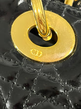 Load image into Gallery viewer, Dior Vintage Black Patent Leather Medium Lady Dior Bag