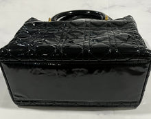 Load image into Gallery viewer, Dior Vintage Black Patent Leather Medium Lady Dior Bag