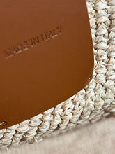 Load image into Gallery viewer, Christian Louboutin Large Top Handle Leather-Trimmed Raffia Tote