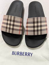 Load image into Gallery viewer, Burberry Furley Check Rubber Slides