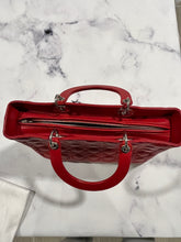 Load image into Gallery viewer, Dior Red Lambskin Large Lady Dior Bag