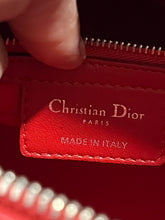Load image into Gallery viewer, Dior Red Lambskin Large Lady Dior Bag