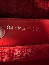 Load image into Gallery viewer, Dior Red Lambskin Large Lady Dior Bag