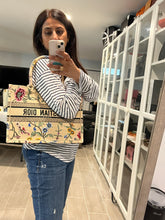 Load image into Gallery viewer, Dior Raffia Medium Floral Book Tote Bag