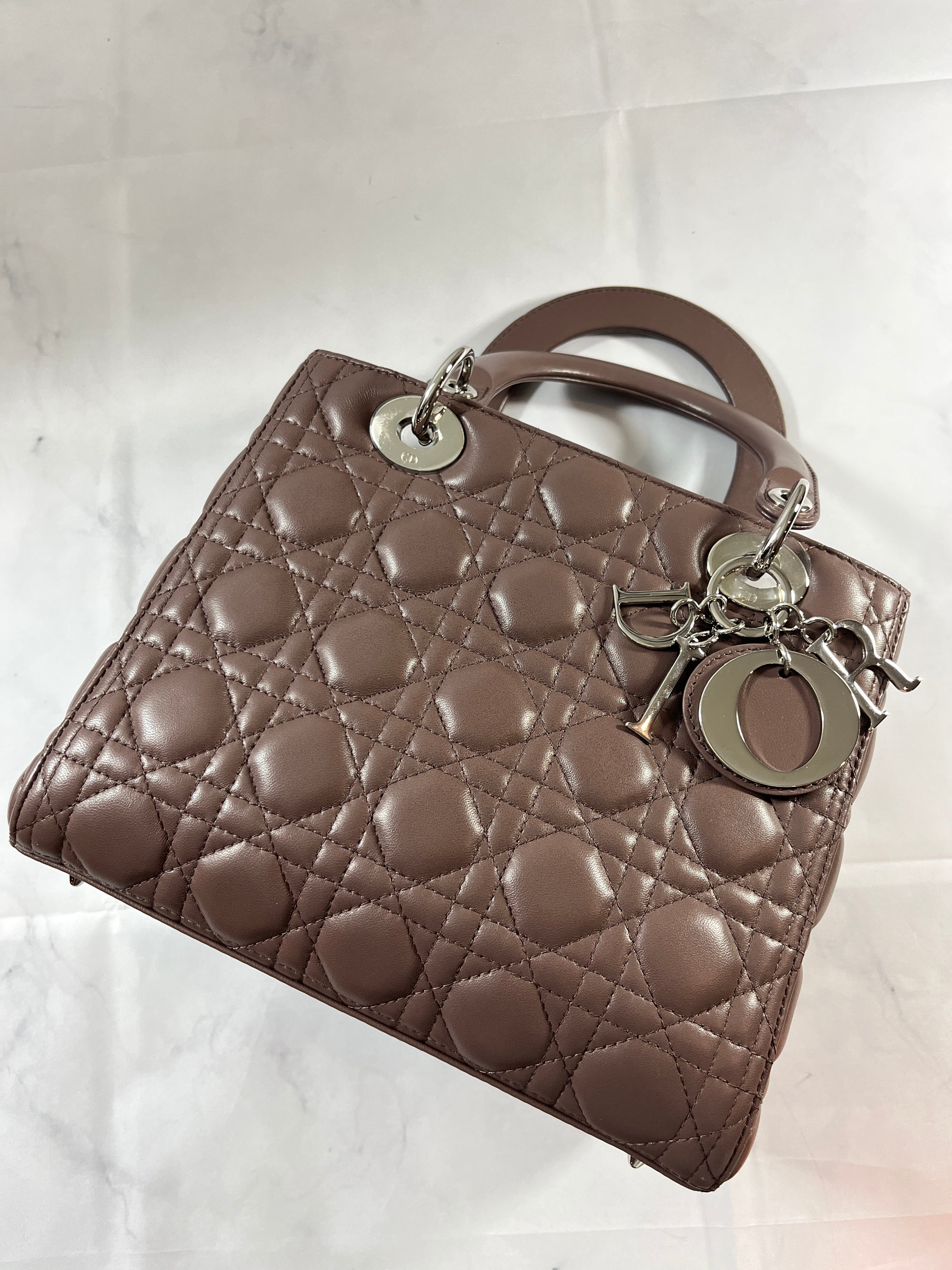 Dior Black Lambskin Medium Lady Dior Bag – The Millionaires Closet