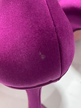 Load image into Gallery viewer, Amina Muaddi Begum Fushia Satin Crystal Pump