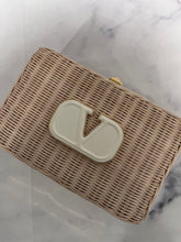 Load image into Gallery viewer, Valentino VLogo Wicker/Straw Raffia Clutch Crossbody