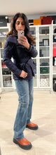 Load image into Gallery viewer, Burberry Navy Quilted Finsbridge Short Hooded Jacket