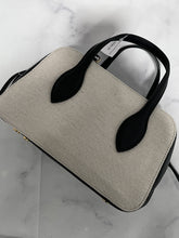 Load image into Gallery viewer, Khaite Maeve Canvas Black Leather Crossbody Bag