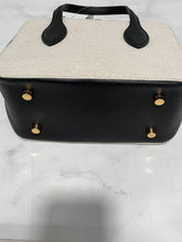 Load image into Gallery viewer, Khaite Maeve Canvas Black Leather Crossbody Bag