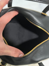 Load image into Gallery viewer, Khaite Maeve Canvas Black Leather Crossbody Bag