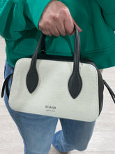 Load image into Gallery viewer, Khaite Maeve Canvas Black Leather Crossbody Bag
