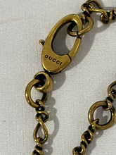 Load image into Gallery viewer, Gucci Lion Head Aged Gold Tone Marmont Pendant Necklace