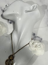 Load image into Gallery viewer, Gucci Lion Head Aged Gold Tone Marmont Pendant Necklace