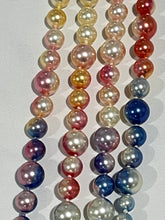 Load image into Gallery viewer, Chanel CC Gold tone Faux Pearl Pastel Double Strand Necklace