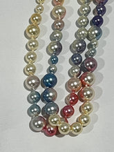 Load image into Gallery viewer, Chanel CC Gold tone Faux Pearl Pastel Double Strand Necklace