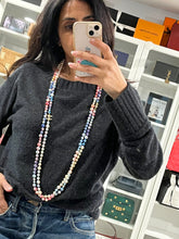 Load image into Gallery viewer, Chanel CC Gold tone Faux Pearl Pastel Double Strand Necklace