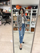 Load image into Gallery viewer, Christian Dior Striped Navy White Double Breasted Blazer
