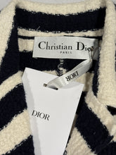 Load image into Gallery viewer, Christian Dior Striped Navy White Double Breasted Blazer