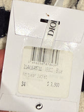 Load image into Gallery viewer, Christian Dior Striped Navy White Double Breasted Blazer