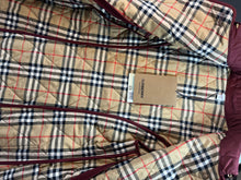 Load image into Gallery viewer, Burberry Deep Claret Quilted Short Jacket