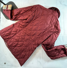 Load image into Gallery viewer, Burberry Deep Claret Quilted Short Jacket