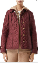 Load image into Gallery viewer, Burberry Deep Claret Quilted Short Jacket