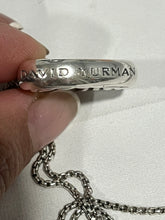 Load image into Gallery viewer, David Yurman Open Heart Sterling Silver Open Heart Cable Pendant Necklace