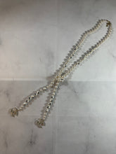 Load image into Gallery viewer, Chanel Faux Pearl CC Lariat Necklace