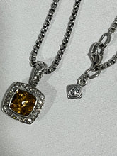 Load image into Gallery viewer, David Yurman Petite Albion Sterling Silver Citrine Diamond Pendant Necklace
