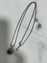 Load image into Gallery viewer, David Yurman Petite Albion Sterling Silver Citrine Diamond Pendant Necklace