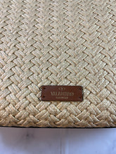 Load image into Gallery viewer, Valentino Raffia Rockstud Tan Tote Bag