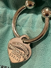 Load image into Gallery viewer, Tiffany Heart Tag Key RIng