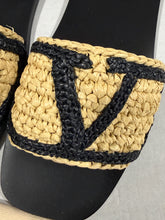 Load image into Gallery viewer, Valentino Garavani Raffia Slide Sandals