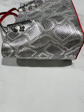 Load image into Gallery viewer, Christian Louboutin Small Cabarock Metallic Snakeskin Embossed Tote Bag