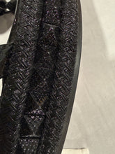 Load image into Gallery viewer, Christian Louboutin Black Glitter Pyraclou Wedge Sandal