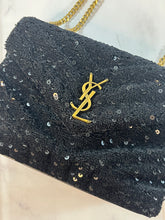 Load image into Gallery viewer, Saint Laurent YSL Small Lou Lou Black Sequin Bag