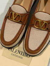 Load image into Gallery viewer, Valentino Garavani Canvas Tan Loafer