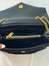 Load image into Gallery viewer, Saint Laurent YSL Small Lou Lou Black Sequin Bag