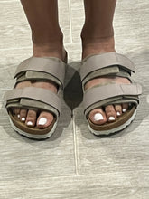 Load image into Gallery viewer, Birkenstock Uji Taupe Slide Sandals