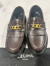 Load image into Gallery viewer, Celine Margaret Triumphe Brown Loafers 36