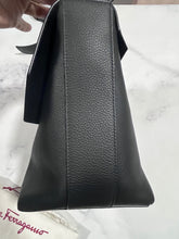 Load image into Gallery viewer, Salvatore Ferragamo Black Gancini Buckle Messenger
