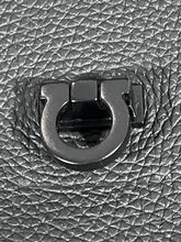 Load image into Gallery viewer, Salvatore Ferragamo Black Gancini Buckle Messenger