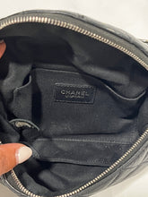 Load image into Gallery viewer, Chanel Uniform Black Silvertone Hardware Fanny Belt Bag